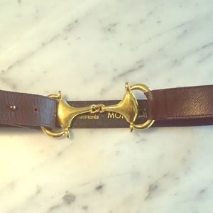 Vintage Mondi Leather; Brass Stirrup Buckle